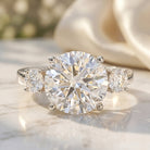 5 Carat Lab Grown Diamond 3 Stone Engagement Ring with IGI Certificate Lab - ( E-VS1 ) - Rosec Jewels