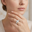 5 Carat Lab Grown Diamond 3 Stone Engagement Ring with IGI Certificate Lab - ( E-VS1 ) - Rosec Jewels