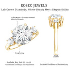 5 Carat Lab Grown Diamond 3 Stone Engagement Ring with IGI Certificate Lab - ( E-VS1 ) - Rosec Jewels