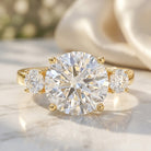 5 Carat Lab Grown Diamond 3 Stone Engagement Ring with IGI Certificate Lab - ( E-VS1 ) - Rosec Jewels