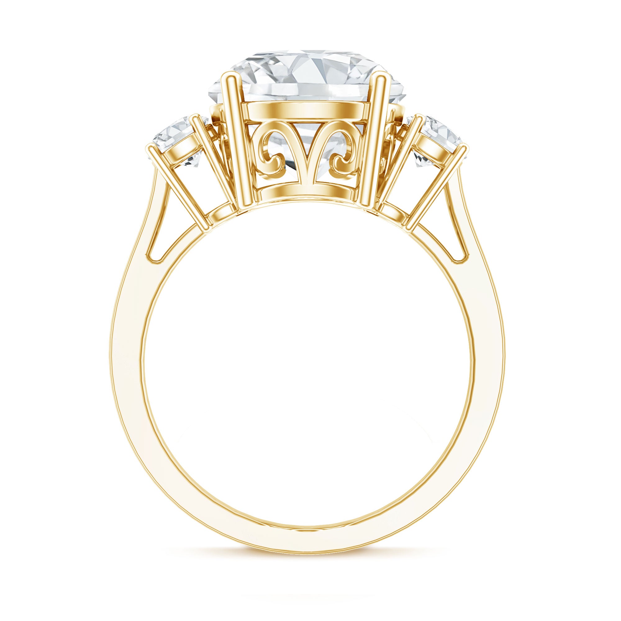 Rosec Jewels-5 Carat Lab Grown Diamond 3 Stone Engagement Ring with IGI Certificate