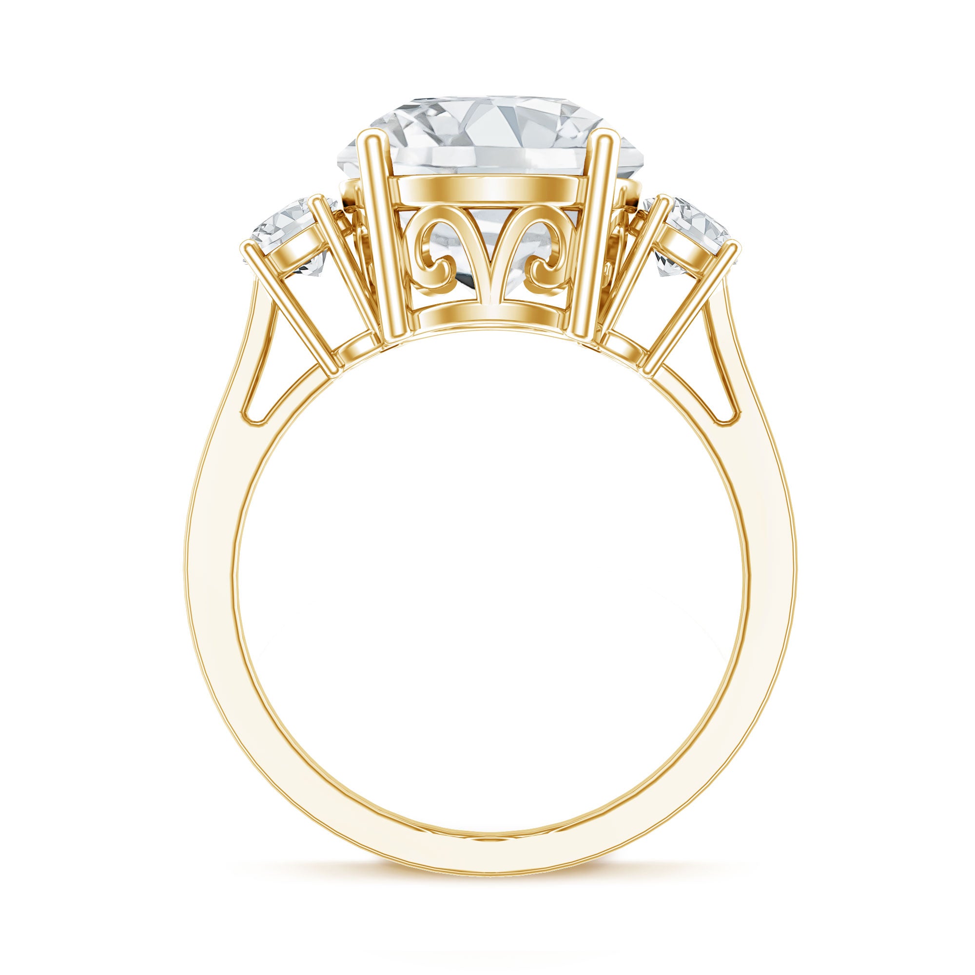 Rosec Jewels-Lab Grown Diamond 3 Stone Engagement Ring With IGI Certificate