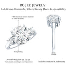 IGI Certified 3 CT Lab Grown Diamond Engagement Ring Lab - ( E-VS1 ) - Rosec Jewels
