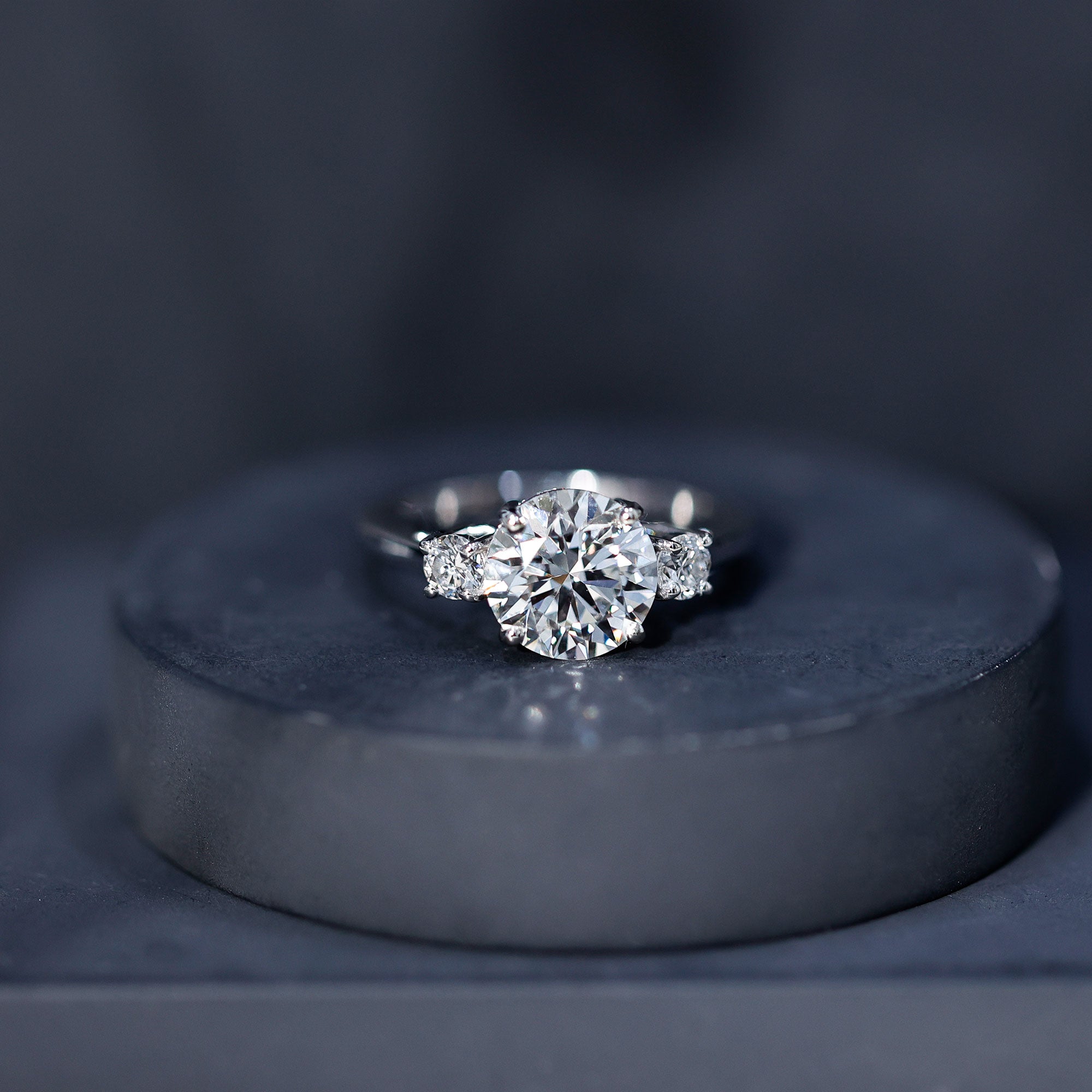IGI Certified 3 CT Lab Grown Diamond Engagement Ring Lab - ( E-VS1 ) - Rosec Jewels
