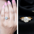 IGI Certified 3 CT Lab Grown Diamond Engagement Ring Lab - ( E-VS1 ) - Rosec Jewels