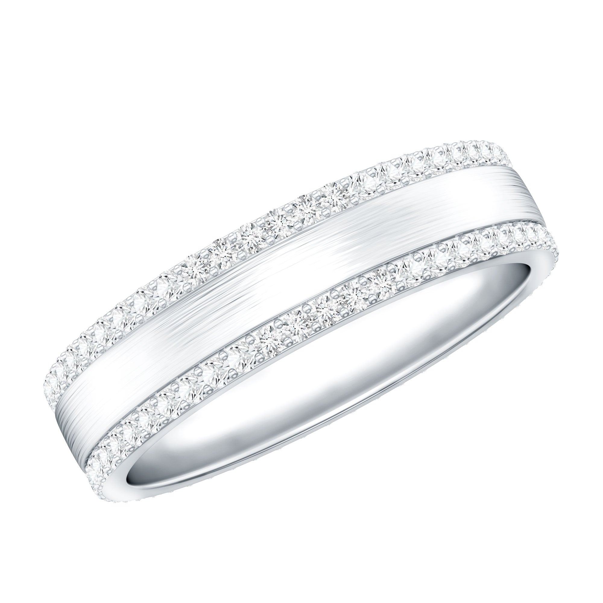 Natural Certified Diamond Wedding Band Natural - ( HI-SI ) - Rosec Jewels