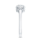 Moissanite Three Stone Round Engagement ring D-VS1 - Rosec Jewels