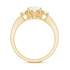 Moissanite Three Stone Round Engagement ring D-VS1 - Rosec Jewels