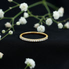 French Pave Diamond Eternity Wedding Ring Natural - ( HI-SI ) - Rosec Jewels