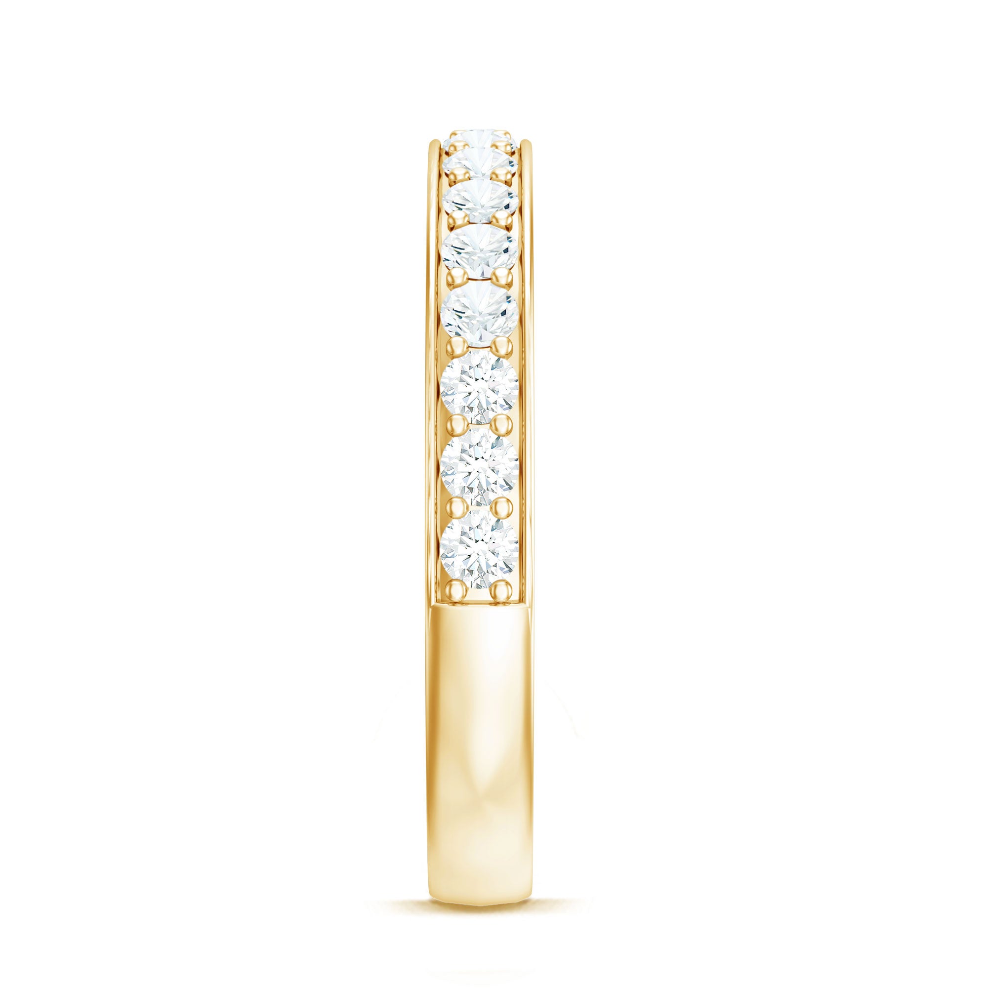 Certified Moissanite Half Eternity Ring D-VS1 - Rosec Jewels