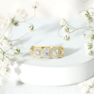 1.25 CT Round Cut Moissanite Halo Classic Band Ring D-VS1 - Rosec Jewels