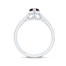 Rosec Jewels-Natural Solitaire Garnet Marquise Engagement Ring with Diamond