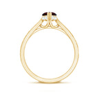 Rosec Jewels-Natural Solitaire Garnet Marquise Engagement Ring with Diamond