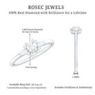 Natural Diamond Promise Ring with Certificate Natural - ( HI-SI ) - Rosec Jewels