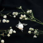 Rosec Jewels-Cultured 7.4 Carat Freshwater Pearl Engagement Ring with Diamond Bypass Shank
