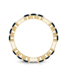 London Blue Topaz and Diamond Designer Full Eternity Band AAA - Rosec Jewels