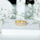 Certified Moissanite Wide Eternity Band Ring D-VS1 - Rosec Jewels