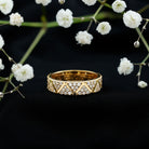 Certified Moissanite Wide Eternity Band Ring D-VS1 - Rosec Jewels