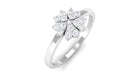 Rosec Jewels-Natural Diamond Flower Promise Ring