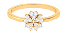 Rosec Jewels-Natural Diamond Flower Promise Ring
