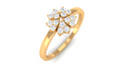 Rosec Jewels-Natural Diamond Flower Promise Ring