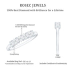 Minimal Natural Diamond Anniversary Ring Natural - ( HI-SI ) - Rosec Jewels