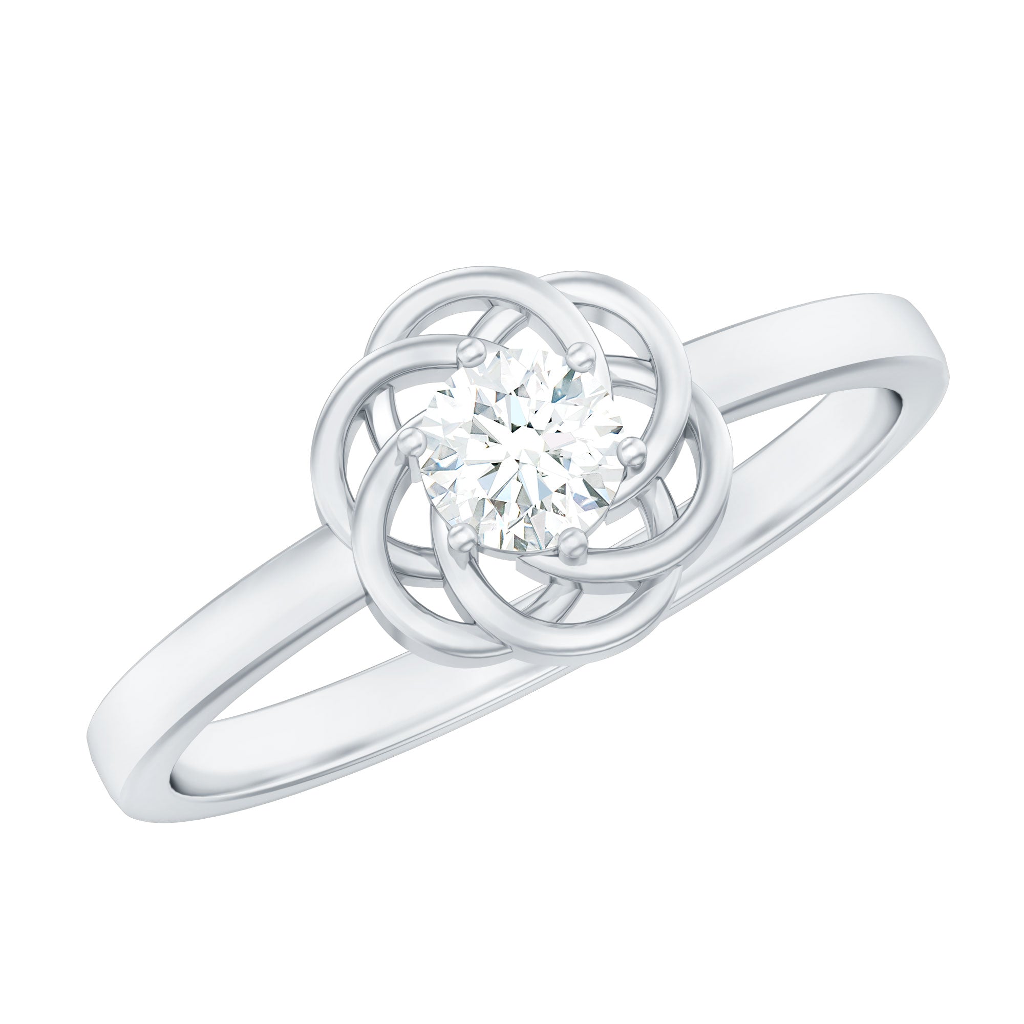 Nature Inspired Diamond Cute Promise Ring with Certificate Natural - ( HI-SI ) - Rosec Jewels