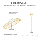 Certified Natural Diamond Promise Ring Natural - ( HI-SI ) - Rosec Jewels
