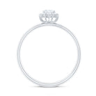 Minimal Real Diamond Engagement Ring with Halo Natural - ( HI-SI ) - Rosec Jewels
