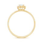 Minimal Real Diamond Engagement Ring with Halo Natural - ( HI-SI ) - Rosec Jewels