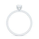 Minimalist Diamond Classic Engagement Ring Natural - ( HI-SI ) - Rosec Jewels