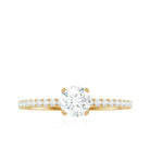 Minimalist Diamond Classic Engagement Ring Natural - ( HI-SI ) - Rosec Jewels