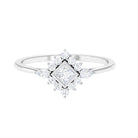 Designer Diamond Engagement Ring with Halo Natural - ( HI-SI ) - Rosec Jewels