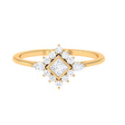 Designer Diamond Engagement Ring with Halo Natural - ( HI-SI ) - Rosec Jewels