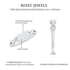 Contemporary Diamond Engagement Ring with Infinity Shank Natural - ( HI-SI ) - Rosec Jewels