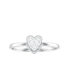 Certified Natural Diamond Heart Promise Ring Natural - ( HI-SI ) - Rosec Jewels