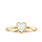 Certified Natural Diamond Heart Promise Ring Natural - ( HI-SI ) - Rosec Jewels