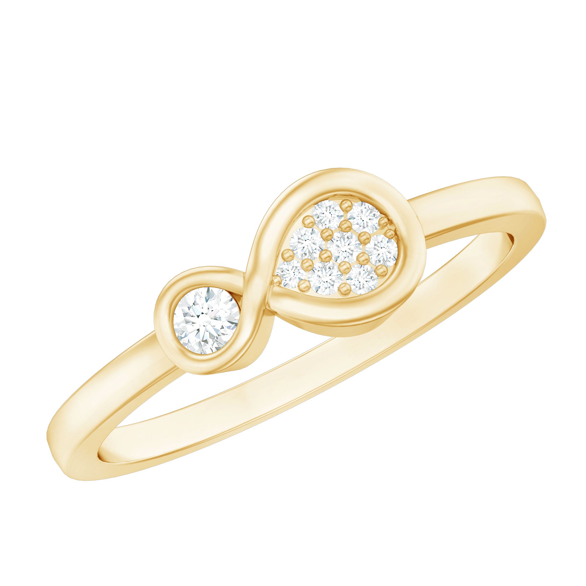 Rosec Jewels-Natural Diamond Infinity Promise Ring