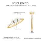 Certified Real Diamond Promise Ring Natural - ( HI-SI ) - Rosec Jewels