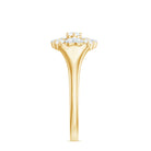 Natural Diamond Flower Engagement Ring in Illusion Set Natural - ( HI-SI ) - Rosec Jewels