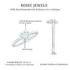Minimal Diamond Heart Promise Ring for Valentines Day Natural - ( HI-SI ) - Rosec Jewels