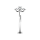 Certified Real Diamond Flower Engagement Ring Natural - ( HI-SI ) - Rosec Jewels