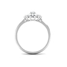 Certified Real Diamond Flower Engagement Ring Natural - ( HI-SI ) - Rosec Jewels