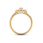 Certified Real Diamond Flower Engagement Ring Natural - ( HI-SI ) - Rosec Jewels