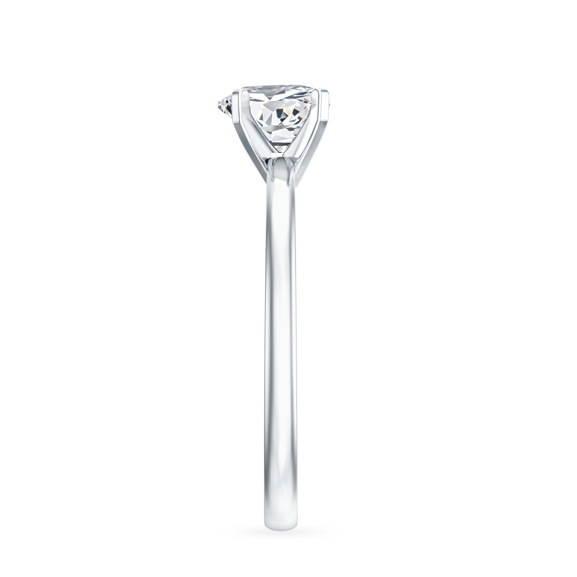 1.5 CT Heart Shape Certified Moissanite Engagement Ring D-VS1 - Rosec Jewels
