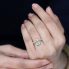 Certified 6X8 MM Oval Lab Grown Diamond Engagement Ring With Enhancer Lab - ( EF-VS ) - Rosec Jewels