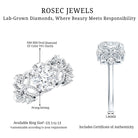 6X8mm Oval Lab Grown Diamond Flower Engagement Ring Lab - ( EF-VS ) - Rosec Jewels