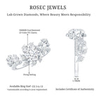 6X8MM Oval Lab Grown Diamond Petal Prong Engagement Ring Lab - ( EF-VS ) - Rosec Jewels