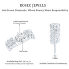 6 MM Lab Grown Diamond Nature Inspired Engagement Ring Lab - ( EF-VS ) - Rosec Jewels