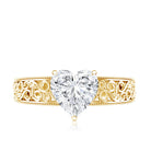 2 Carat Lab Grown Diamond Heart Engagement Ring Lab - ( EF-VS ) - Rosec Jewels